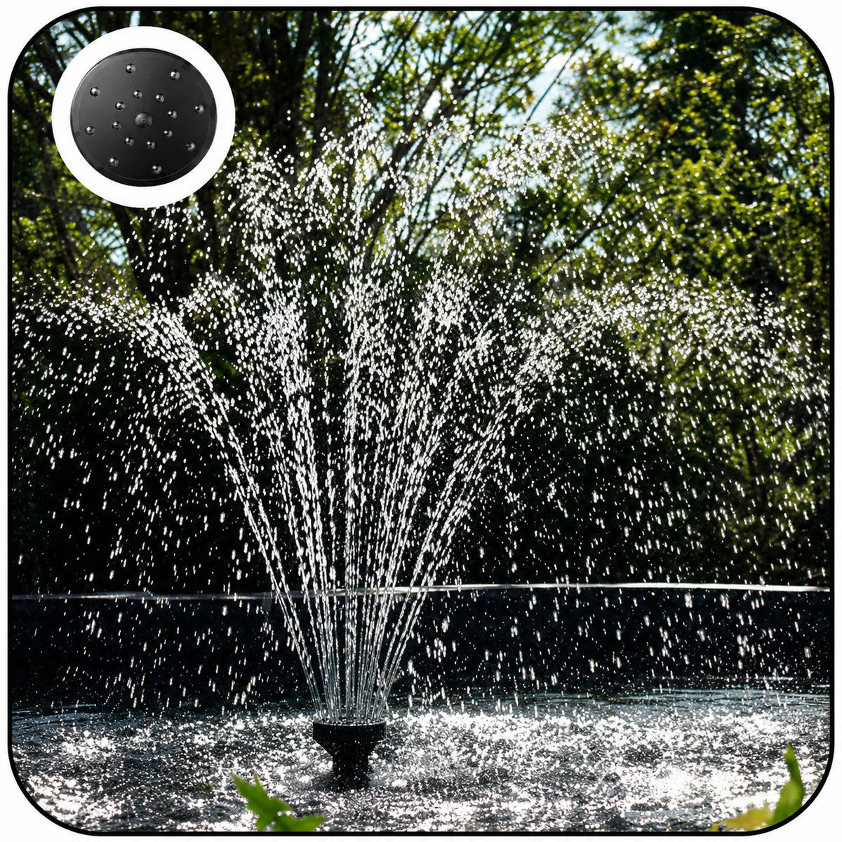 solar water fountain pumps head