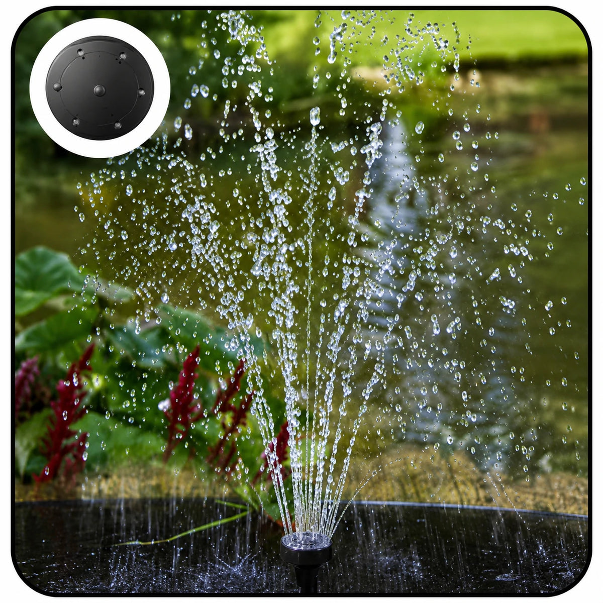 solar water fountain pumps head spray