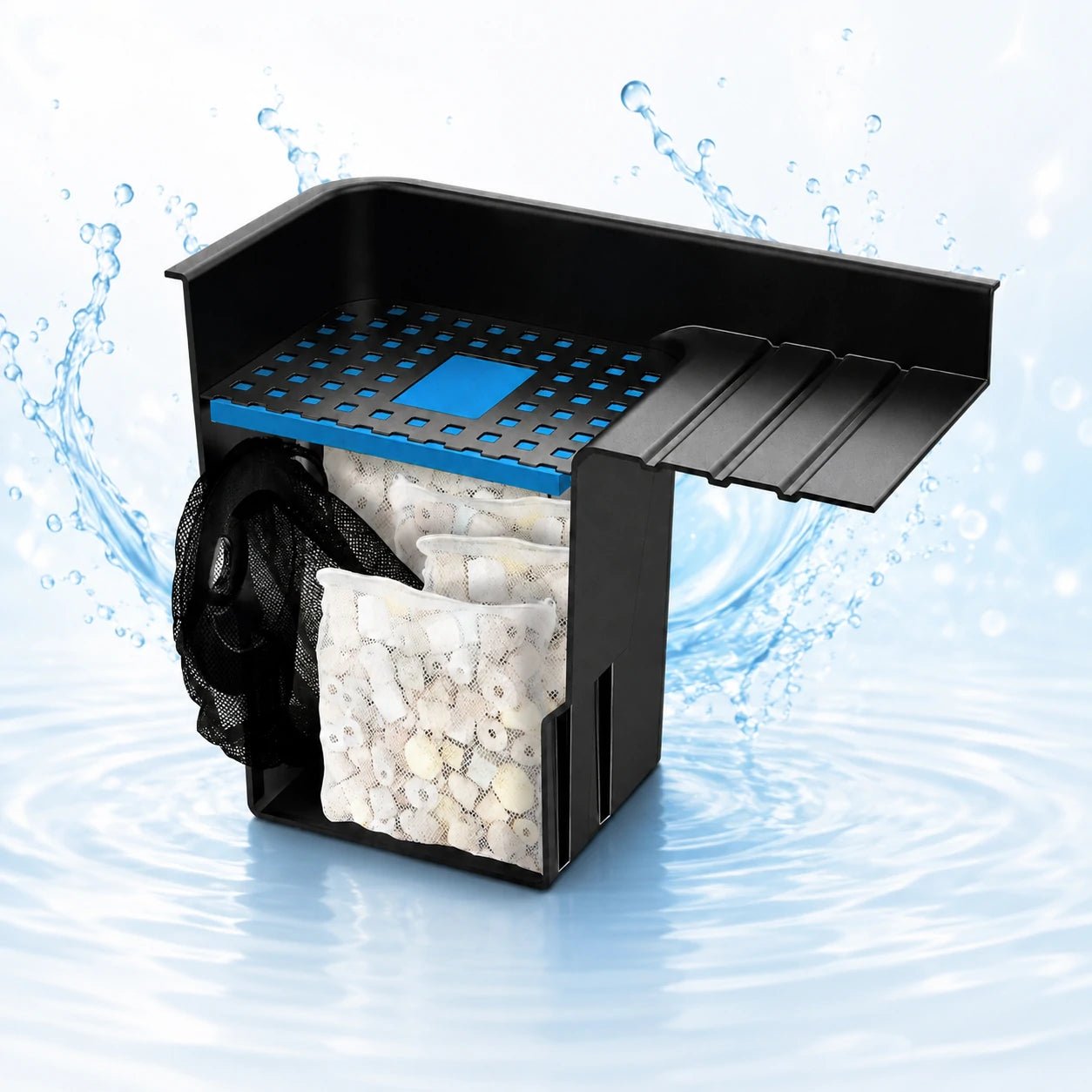 solar waterfall garden filter