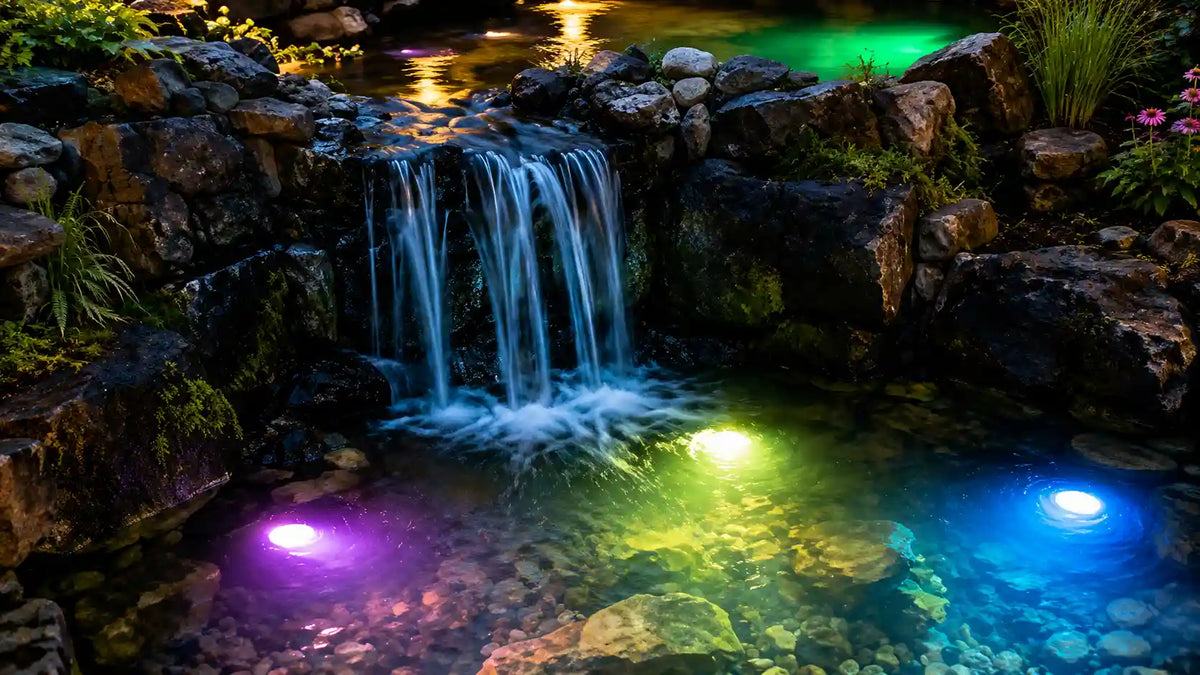 waterfall led underwater light