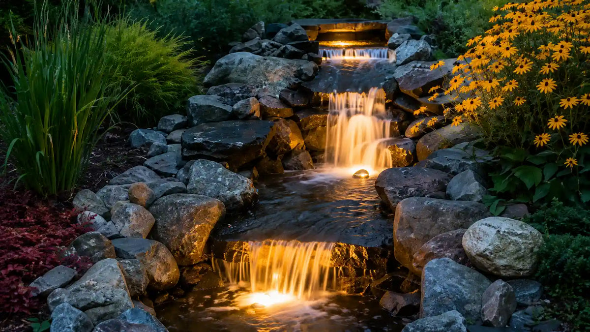 waterfall underwater led lights